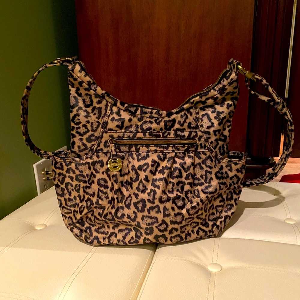 Travelon Leopard Print Crossbody & Wallet